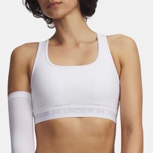 Under Armour Women's MEDIUM Armour® Mid Crossback Sports Bra in White Sz XL Gym